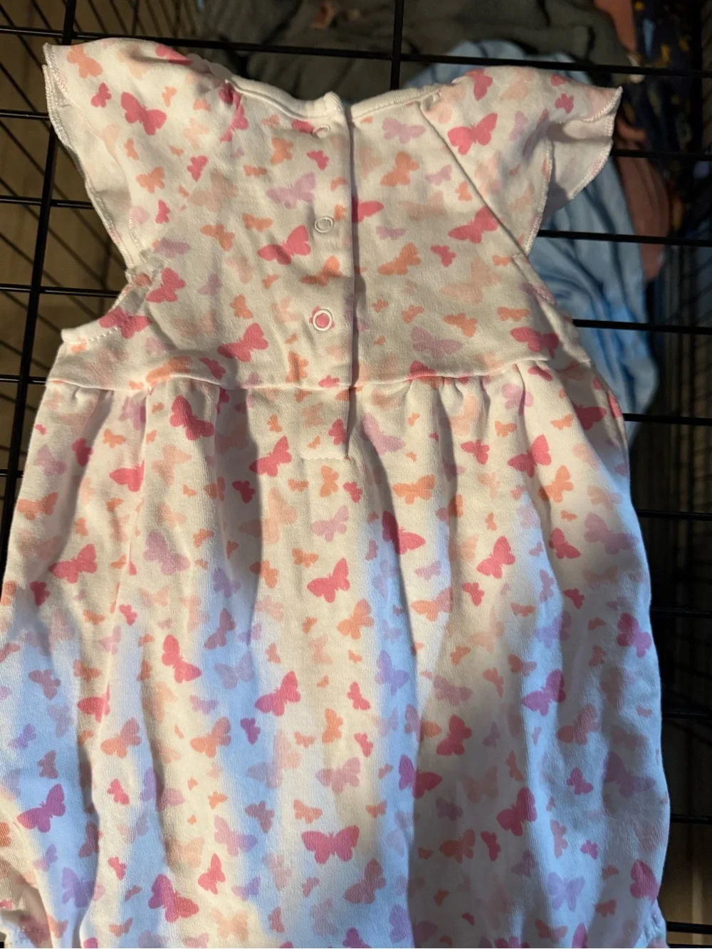 Little Me Pink and Peach Butterfly Romper
